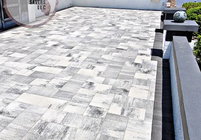 Patio & landscape wall by Florida Paver Savers