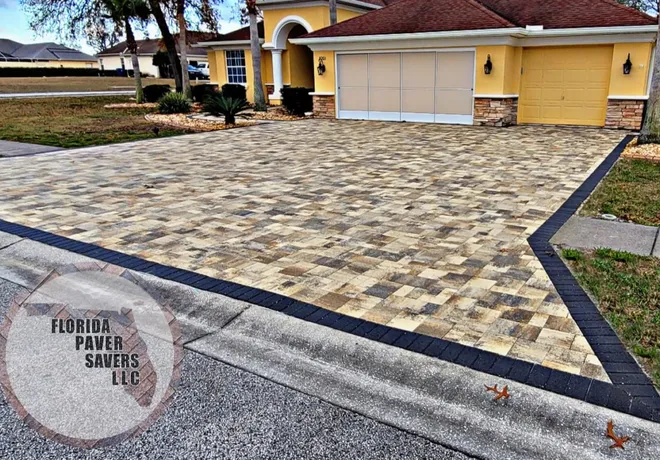 Custom paver driveway by Florida Paver Savers